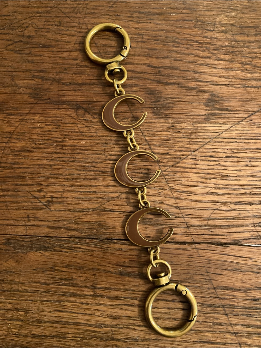 Purse/Bag Strap Chain Extender Triple “C”/Half Moon NWOT